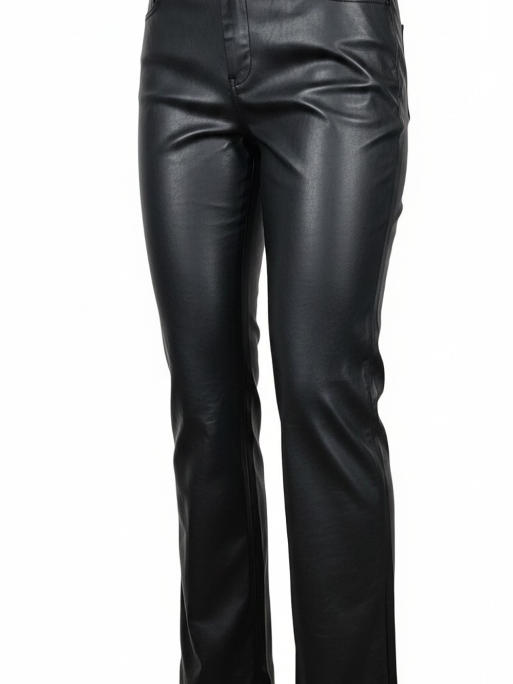 Dynamite Black Faux Leather Boot-Cut Pants